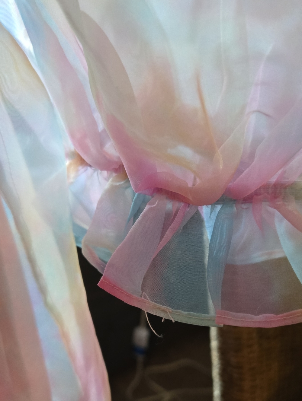 Ladies Pink Pastel Princess Vacation Summer Dress with Puffy Sleeves - Picture 8 of 9